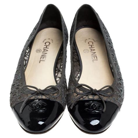 chanel 2 tone ballet flats|chanel ballet flats size 41.